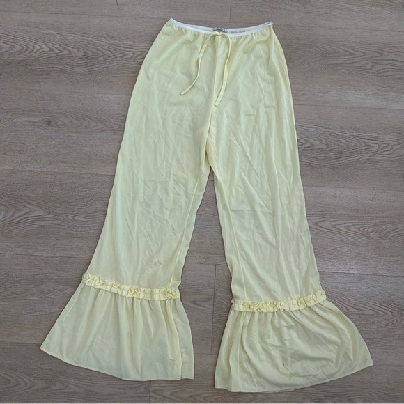 Miu Miu Yellow Ruffle Trousers - Picture 8 of 11